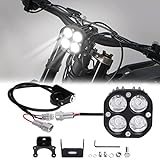 URLWALL Upgraded Headlight for Sur Ron Segway Motorcycle, Plug N Play Light Bar Headlight, 60W Small Square Four Bulbs Headlamp With Switch (With Switch)