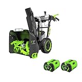 EGO SNT2416 56-Volt 24' Self-Propelled 2-Stage XP Snow Blower with Peak Power™, (2) 10.0Ah Batteries and Dual Port Charger Included