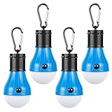 Doukey Camp Light Camping Lamp Portable LED Tent Lights Hurricane Emergency Light LED Camping Lights LED Lantern Flashlight Camping Lanterns for Power Outages Camping Hiking Backpacking Fishing 4packs