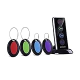 Key Finder with Extra 4 Long Chains & Up to 131ft Working Range in Open Space, Simjar Wireless Remote Control RF Key Finder Locator for Keys Wallet Phone Glasses Luggage Pet Tracker