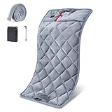 Vofuoti Weighted Heating Pad with Battery, 3 Heat Settings, Cordless Heating Pad for Back Pain Relief, Machine Washable, Large Heating Pad, 23.6 * 11.8in, Gift for Women Men