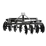 MotoAlliance Impact Implements CAT-0 Disc Plow Harrow - for Prep Soil Cut Weeds & Clear Crop Remains - Easy Mounting with Integrated 3-Point Hitch.
