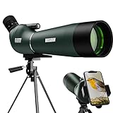 BOSSDUN 𝟮𝟬-𝟲𝟬𝘅𝟴𝟬 Spotting Scope, HD Spotting scopes for Hunting, Spotting scopes for Target Shooting Waterproof, with Tripod Spotter Scopes for Bird Watching, Hunting Wildlife, Scenery