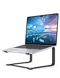 SOUNDANCE Laptop Stand for Desk, Metal Computer Riser, Heavy Stable PC Holder, Ergonomic Laptops Elevator for 12 to 17.3 Inches Notebook Computer, Black