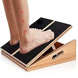 Slant Board for Calf Stretching Squats Calf Stretcher Incline Stretch Adjustable Wooden Wedge Footrest Professional for Knees Ankle Heel Feet Leg
