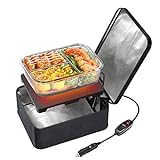 SabotHeat Portable Car Microwave - 12V40W Hot Plate with On/Off Switch for Reheating & Slow Cook, Smart Mini Portable Oven Car Food Warmer Lunch Box for Work, Trip, Camping