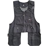 Tiger Trends Men Work Vest Pockets Utility Vest Tool Pockets Pro (Large, Black)