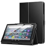 Moko Case Compatible with Amazon All-New Kindle Fire 7 Tablet (2022 Release-12th Generation) Latest Model 7' - Slim Folding Stand Cover with Auto Wake/Sleep, Black