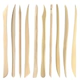 10-Piece Double Ended Clay Sculpting Tools Ceramic Wooden Clay Modeling Sculpture Tools Polymer Modeling Clay Tools Pottery Cutting Tool Kit Supplies for Cutting, Soap Carving and Smoothing