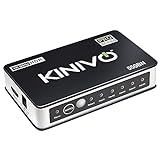 Kinivo HDMI Switch 4K HDR 550BN (5 in 1 Out, 4K 60Hz HDR, HDMI 2.0, High Speed 18Gbps, IR Remote, HDCP) - Compatible with Roku, PS5, Xbox, Apple TV, Nintendo Switch, Cable Box