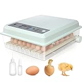 Egg Incubator with Egg Candler Tester, Automatic Egg Turning and Humidity Temperature Control, Incubators for Hatching Eggs, 64 Eggs Incubator for Hatching Chicken Duck Goose Turkey Quail