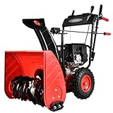 PowerSmart Snow Blower Gas Powered 26-Inch 2-Stage 212cc Engine with Electric Starter, LED Headlight, Self Propelled Snowblower (PS26)