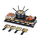 Saenchue Raclette Table Grill - Indoor Electric Grill Griddle - Nonstick Extra Large Reversible 4-In-1 Outdoor Dishwasher Safe with Cheese 12 Paddles 12 Spatulas for 12 Person, FD-12