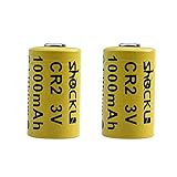 funkawa (2-Pack) CR2 3 Volt Lithium Batteries 1000mAh, Shockli Photo Lithium 3V Batteries for Golf Rangefinder, Instax Mini55