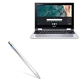 BoxWave Stylus Pen Compatible with Acer Chromebook Spin 311 (CP311-2H) - AccuPoint Active Stylus, Electronic Stylus with Ultra Fine Tip for Acer Chromebook Spin 311 (CP311-2H) - Metallic Silver