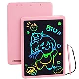 TeinenRon LCD Writing Tablet for Kids,11inch Drawing Tablet for Toddler Toy with Lanyard Stylus,Colorful Dooldle Board for Children,Birthday Christmas Gifts for 3-10 Years Old Girls&Boys,Pink