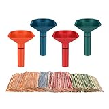 Coin Sorter with Coin Wrappers for All Coins, 4 Coin Sorter Tubes Plastic with 150pcs Coin Rolls Wrappers Assorted