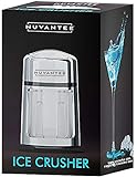Nuvantee Ice Shaver Snow Cone Machine Manual Ice Crusher Crushes Ice to Your Desired Fineness Stainless Steel, Non-Slip , Easy to Use Ice Crusher Hand Crank - Chrome Plated