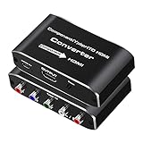 Component to HDMI, YPbPr to HDMI Converter, Koopman 5RCA RGB to HDMI Converter Adapter, Supports 1080P Video Audio Converter Adapter HDMI V1.4 for DVD PSP Xbox PS2 N64 to HDTV Monitor and Projector