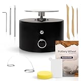 Pottery Wheel for Beginners, Beautifully Designed and Premium Touch, Full Video Tutorials and Pottery Tools Kit, Strong Motor and Easy Operation, Mini Pottery Kit (Black) - Unleash Your Inner Artist