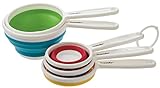 Progressive International Prepworks by Progressive Collapsible Measuring Cups - Set of 5, Space Saving Collapsible, Great For Narrow Containers