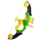 WenToyce Soft Arrow Bow Set for Kids, Foam Beginner Archery Kit for Starters, with 4 Darts Suction Cup Arrows, Green
