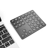 Bluetooth Number Pad, Rechargeable Wireless Numeric Keypad Slim 36-Keys External Numpad Keyboard Data Entry Compatible for Macbook, MacBook Air/Pro, iMac Windows Laptop Surface Pro etc