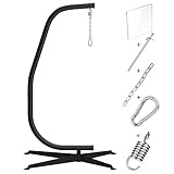 GREENSTELL Hammock Swing Stand, Hanging C-Stand with Buckle and Spring Hook, for Indoor, Outdoor, Sturdy Hanging Stand Max Load 330lbs