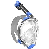 W WSTOO Snorkel Mask with Latest Dry Top Breathing System,Fold 180 Degree Panoramic View Full Face Snorkel Mask Anti-Fog Anti-Leak with Camera Mount,Snorkeling Gear for Adults