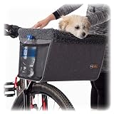 K&H Pet Products Universal Bike Pet Carrier for Travel, Cat and Dog Bicycle Baskets, Classy Gray Large 12 X 16 X 10 Inches