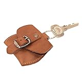 Hide & Drink, Leather Tiny Purse Keychain/Key Ring/Coin Pouch/Case/Mini Bag/Accessories, Handmade Includes 101 Year Warranty (Single Malt Mahogany)