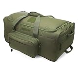 ARMYCAMO Rolling Loadout Luggage Bag with Wheels,Hockey Bag, Duffle Bag with Rollers,124L X-Large Heavy Duty Oversized Storage Bag,Tactical Wheeled Deployment Trolley Camping Bag