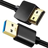 Bukeer USB to Hdmi Cable USB 2.0 Cable, 6.6FT Charger Cable Splitter Hdmi to USB Cable Hdmi 2.0 Cable Charging Cable Hdmi Cable - USB Cord Simple Display Port Cable Male to Male USB Charging Cable