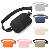 Seadamoo Mini Black Fanny Pack Crossbody Bags for Women and Men, Waterproof Belt Bag with Adjustable Strap for Traveling Running Hiking Cycling.