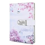 A5 Creative Password Lock Journal PU Leather Combination Lock Diary Locking Journal Diary (Style 4)
