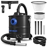 CUCRSE Ash Vacuum, Pellet Stove Vacuum Cleaner, 5.3 Gallon, 20kPa, 1200W Powerful Motor with Blower Function, The Ash Vacuum for Pellet Stoves, Fireplaces, and Wood Stoves, On Wheels and HEPA Filter