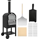 Xilingol Smoker Grill, Wood Pellet Grill and Smoker Combo with Built-in Thermometer, Multi-functional Outdoor Wood Fire BBQ Smoker Grill with Waterproof Cover, Gifts for Men, Dad, Husband