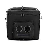SUPER REAL The #1 Cooler with Speakers on Amazon. 20-Watt Bluetooth Speakers for Parties/Festivals/Boat/Beach. Rechargeable, Works with iPhone & Android (Black, 2023 Edition)