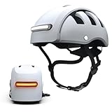 FEND Super + Lights Foldable Bike Helmet - Collapsible by 50% of Original Size - Safety Certified for Bicycle Road Bike Scooter Cycling Commuter Helmet