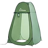 WolfWise Portable Pop Up Privacy Shower Tent Spacious Changing Room for Camping Hiking Beach Toilet Shower Bathroom Green