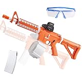 Automatic Water Based Balls Launcher Games with 50,000+ Water Gel Mini Balls, Semi & AUTO Modes and Goggle for Outdoor Team Activity Summer Backyard Outdoor Games Gifts for Adults Ages 18Y+