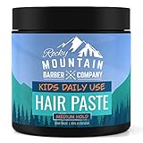 Rocky Mountain Barber Company Kids Hair Styling Paste for Boys - Medium Hold Gel for All Hairstyles - Citrus Scent - 4 oz