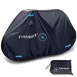 FifthStart Ripstop Bike Cover with Waterproof Rating of 1700mm. This Bicycle Cover Waterproof Outdoor is 210D Double Stitched with Sealed Seams and Unique Breathe Valves