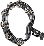 Meinl Percussion TMT2BK Mountable ABS Plastic Tambourine with Steel Jingles, Black