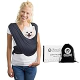 Gunfay Dog Sling Carrier for Small Dogs, Front Facing Cat Sling Carrier, Hands Free Pet Carrier, Size Adjustable, No Pressure on Shoulders and Back, Safe and Soft，Suitable for Pets for Outdoor(Medium)