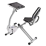 Stamina 2-in-1 Recumbent Exercise Bike - Fitness Bike with Workstation and Standing Desk - Stationary Bike for Home Workout - Up to 250 Weight Capacity