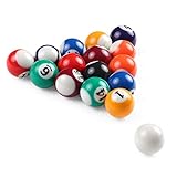 Lixada Full Set Billiards Table Balls Set Resin Small Pool Cue Balls 25MM / 38MM