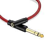 6.35 Male to Female 3.5 Headphones Adapter 20Ft,TRS 1/4 to 3.5mm Stereo Cord 6.35mm 1/4 Male to 3.5mm 1/8 Female for Amplifiers, Guitar Amp, Piano, Home Theater Devices, or Mixing Console(20Ft/6M)