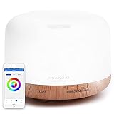 ASAKUKI Smart Wi-Fi Essential Oil Diffuser, App and Voice Control Compatible with Alexa, 500ml Aromatherapy Humidifier for Relaxing Atmosphere in Home Office Bedroom