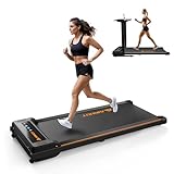 AIRHOT Walking Pad Treadmill, 2.5HP Under Desk Treadmill with Remote Control & LED Display, Quiet Desk Treadmill for Compact Space, Portable Treadmill for Home Office Use, Black